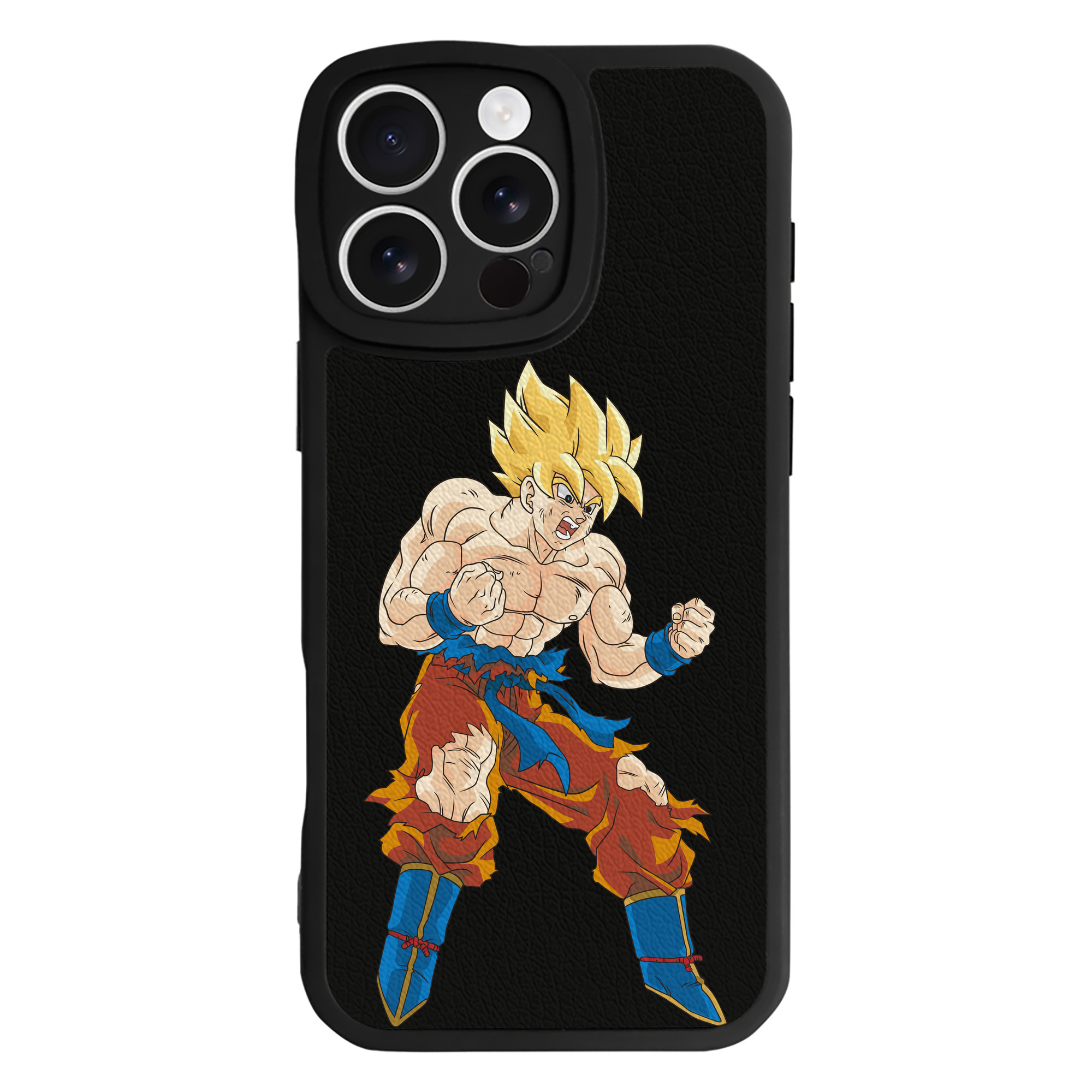 （画像用） ドラゴンボール 孫悟空（そん ごくう）Son Goku カカロット DRAGON BALL Kakarotto 【iPhone 16シリーズ対応】シリコンスマホケース（レザー調） 材質：シリコン
